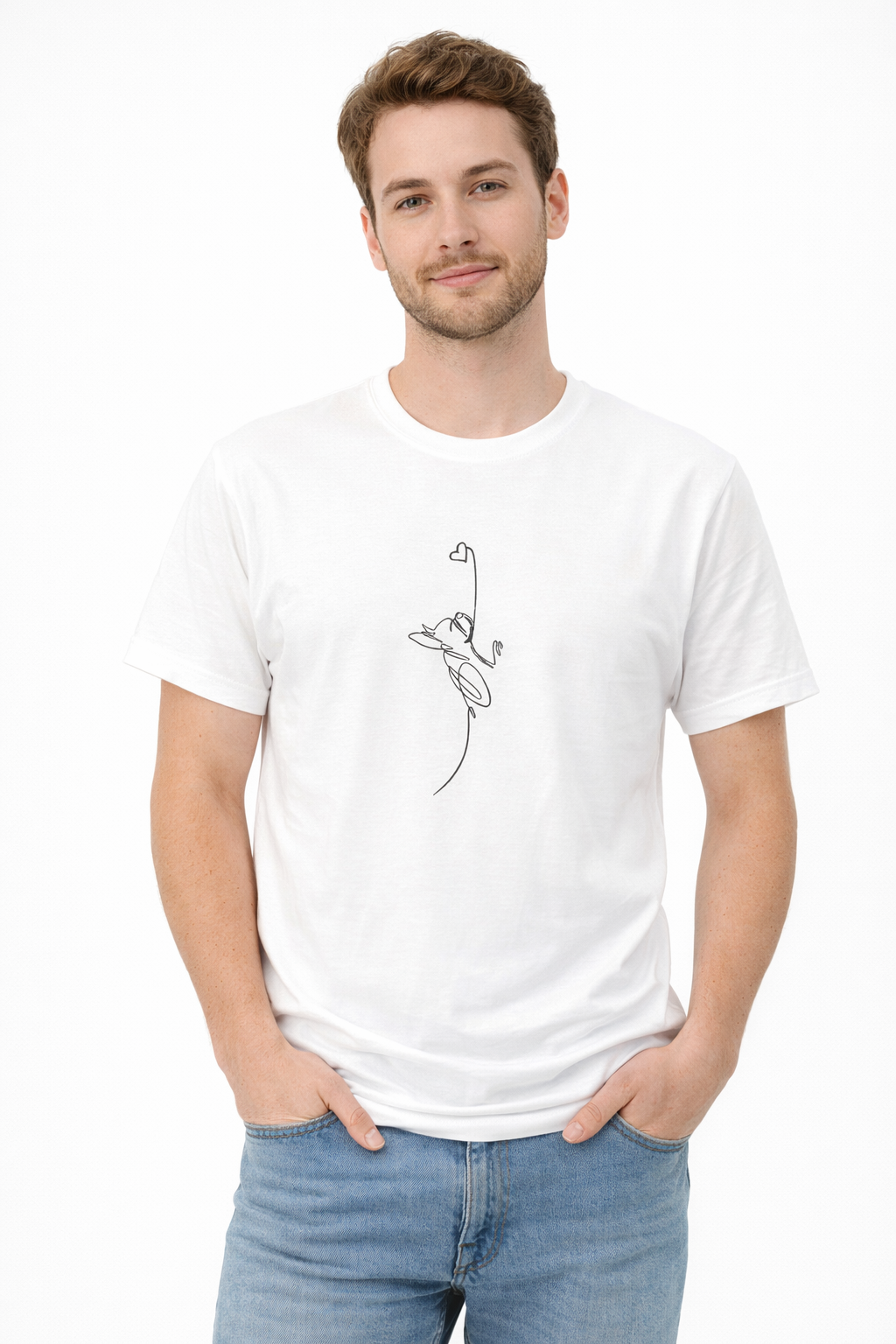 T-shirt con Ettore cuoricino