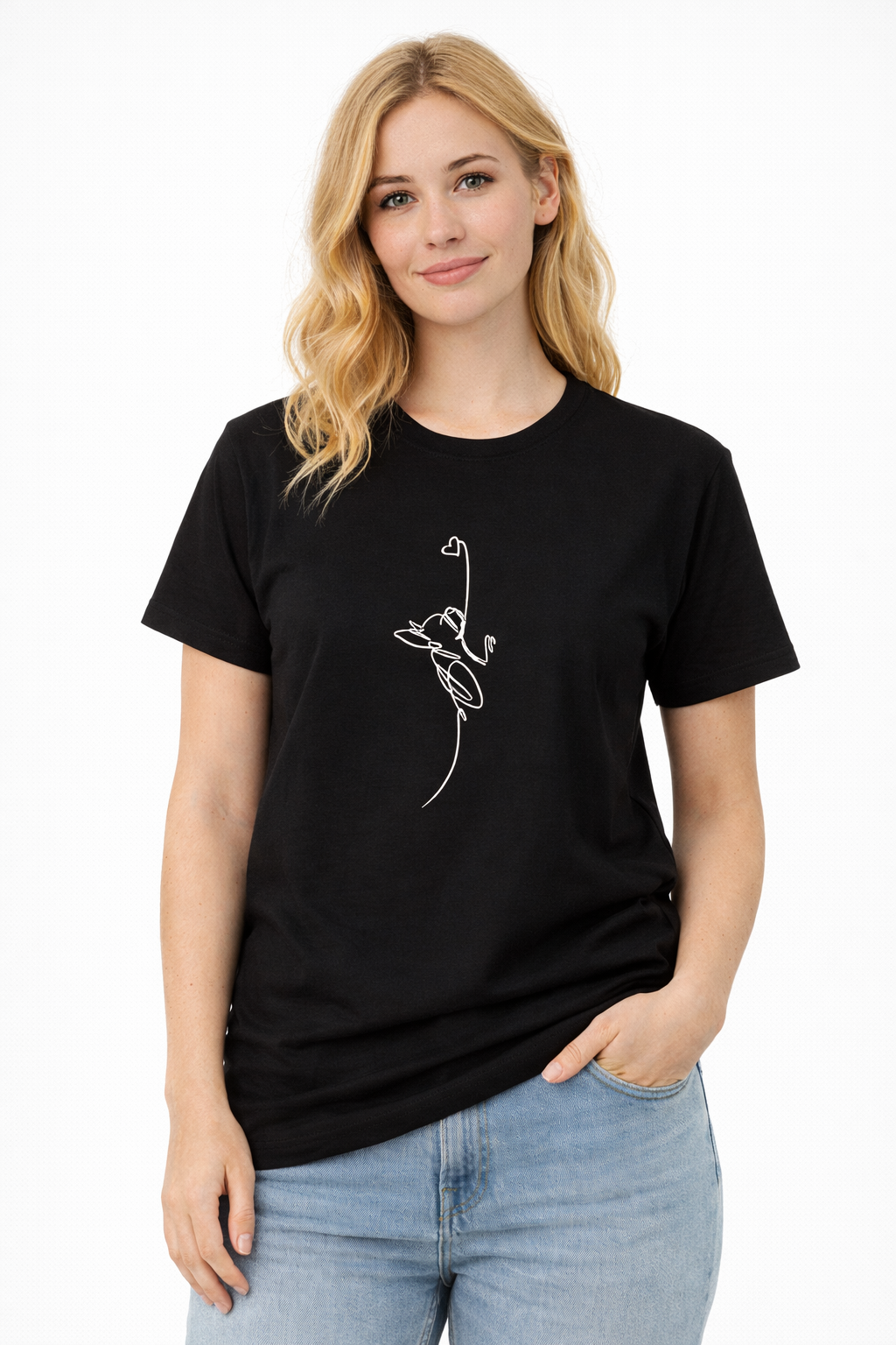 T-shirt con Ettore cuoricino